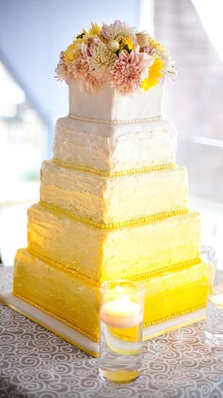 Mango wedding cake